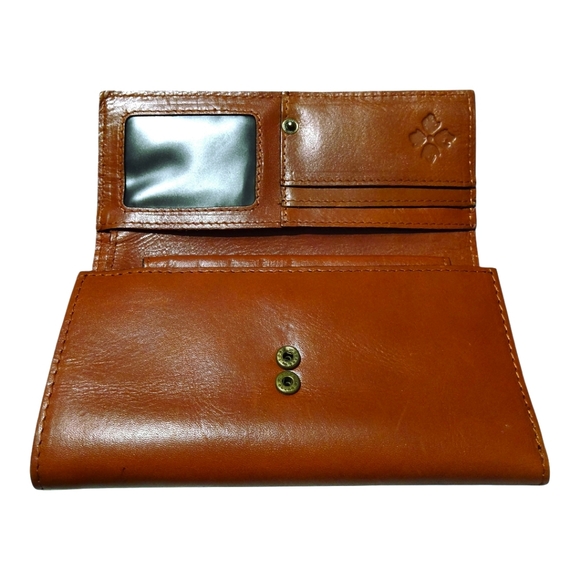 Patricia Nash Studded Coin Rivoli Wallet Clutch in Cognac Brown - Picture 4 of 12